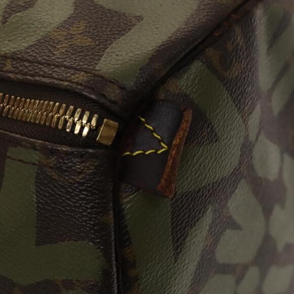 LOUIS VUITTON Monogram Graffiti Keepall 50 Boston Bag Khaki M92196 - Picture 10 of 16